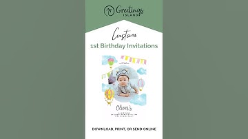 Create Custom First Birthday Cards with Greetings Island