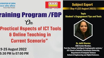 Day-4, FDP on Practical Aspects of ICT Tools & Online Teaching in Current Scenario