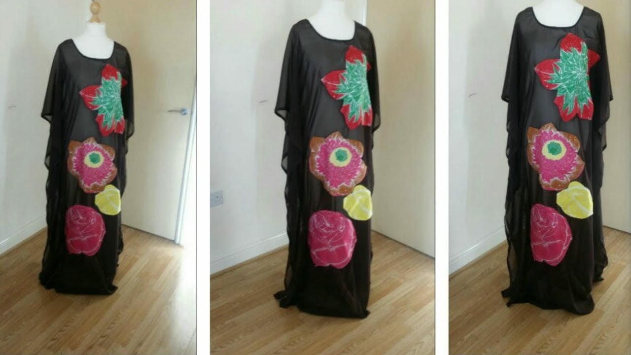 latest jean gown with ankara patches