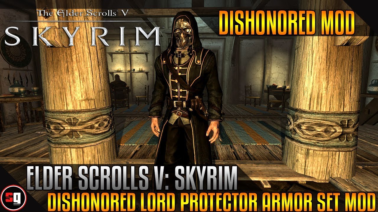 Elder Scrolls V: Skyrim - Dishonored Lord Protector Armor Set Mod (Corvo's  Armor/Mask/Sword) 