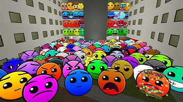 Geometry Dash and Lobotomy Dash Nextbots Chase me in Liminal Hotel Gmod