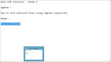 Mule ESB Tutorials - How to use regular expression - Video 4