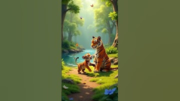 Baby Tiger Meets Mom   AI Animated