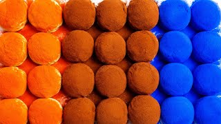 Extremely Soft , Dusty Gym Chalk Balls Crush 💙🧡🤎 | Asmr | Oddlysatisfying  screenshot 4