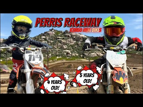 First Time Riding Perris Raceway // KTM50 Sx // Groms @kashius.alexander & @hypermax582