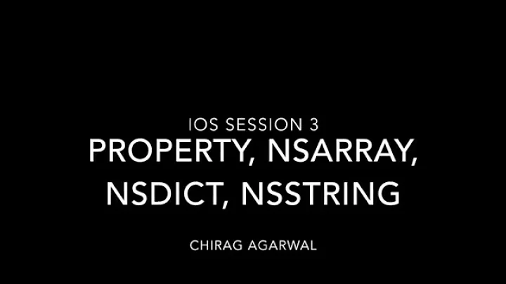Learn IOS Tutorial 3- Properties,NSObjects, NSStrings, NSarray, NSdictionary, NSset