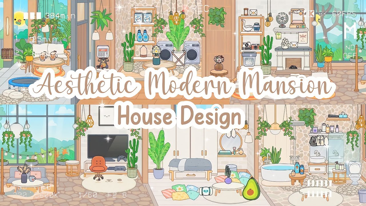Aesthetic Modern Mansion House Design (Floor 1) 🏠🧺🥨 Toca Boca Toca