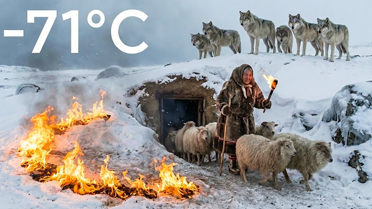 90 Year Old & Her Mastiff Face A Wolf Pack In -71°C Blizzard | Yakutia Survival