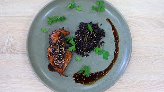 Куриная грудка Терияки и Чёрный рис / Teriyaki Chicken Breast and Black rice