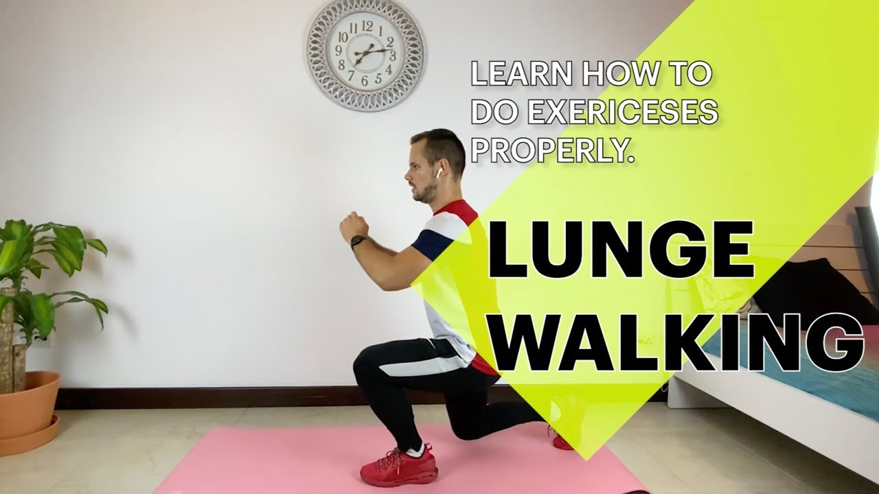 HOW TO DO LUNGES WALKING FRONT (NO EQUIPMENT) | WORKOUT FOR BEGINNERS ...