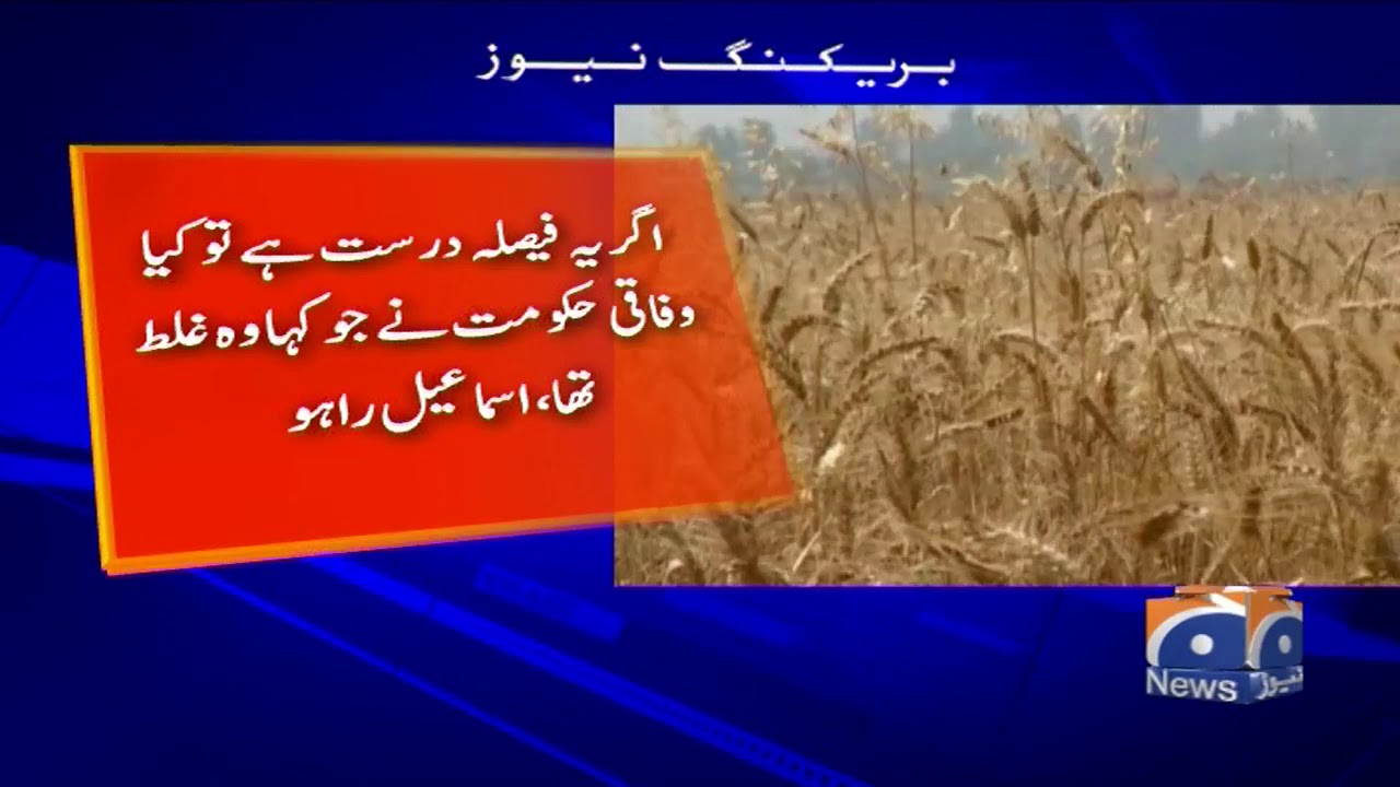 Wifaq Ka Bahir Se Gandum Mangwana Samajh Se Bala Tar Hai YouTube