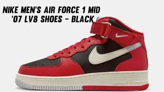 Nike Men's Air Force 1 Mid '07 LV8 Shoes - Black (UNBOXING)