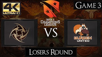 Dota 2 NiP vs Burden United | D2CL Season 5 [4k]