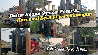 UPDATE Terbaru‼️ Daftar Sound System Peserta Karnaval Desa Rejoso Binangun Blitar