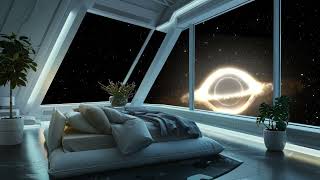 Sleeping Among the Stars: Universe Sounds in a Spaceship Bedroom Creating a Relaxing, Sleep Well