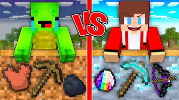 Mikey POOR  vs JJ RICH Secret Items Mine Battle in Minecraft ! (Maizen)
