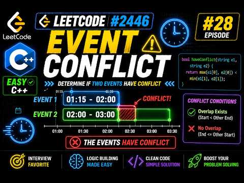 🔥 LeetCode #28: 2446. Determine if Two Events Have Conflict | Easy C++ Solution