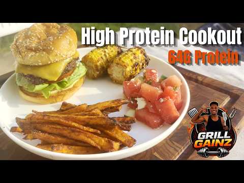 The Ultimate High-Protein Cookout Burger (+ 3 Sides)