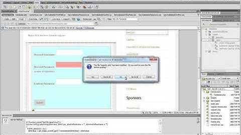MU130 - Login Part 06 - Dreamweaver CS5.5 - Inserting user into database