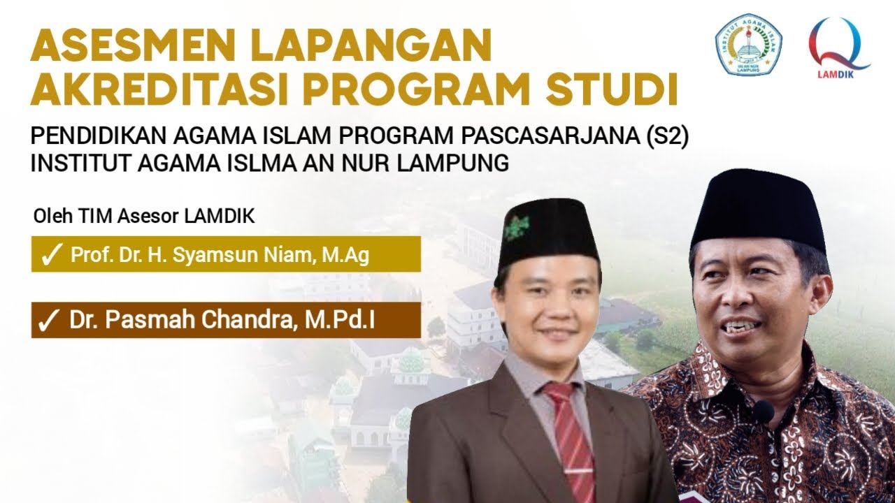 PEMBUKAAN - Asesmen Lapangan Program Studi Pendidikan Agama Islam An ...