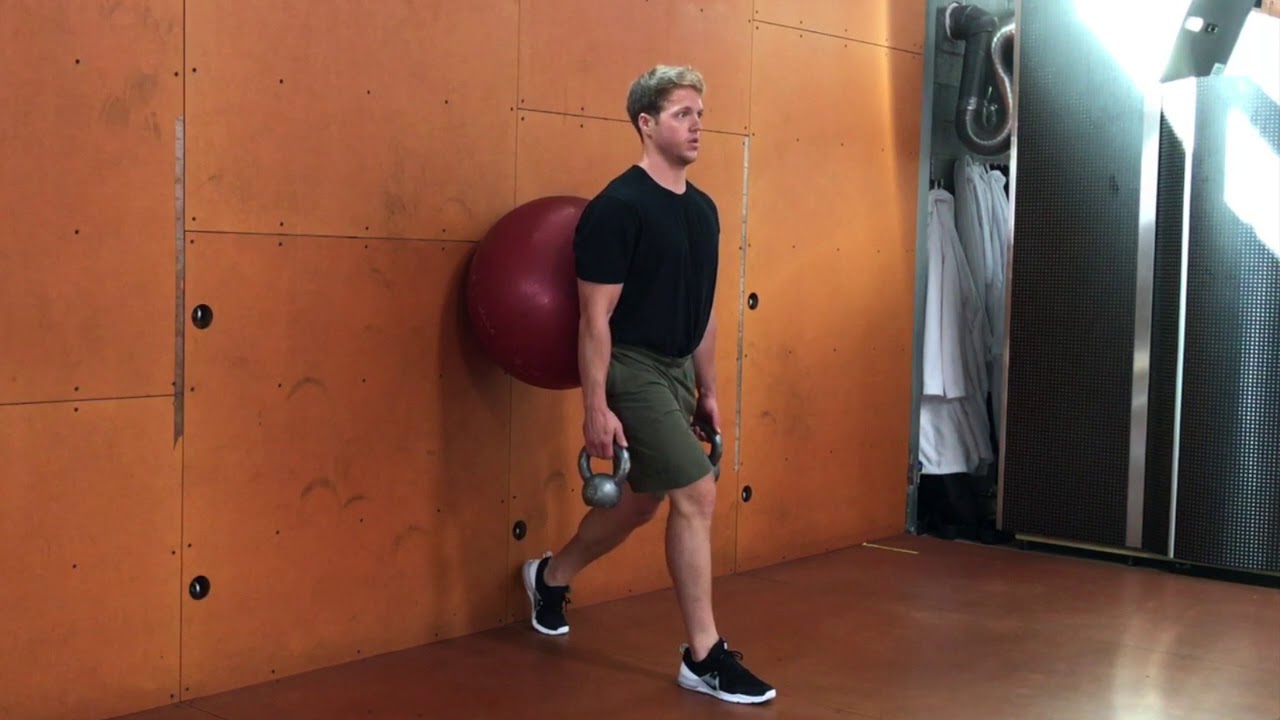 Kettlebell Stability Ball Wall Split Squat - YouTube