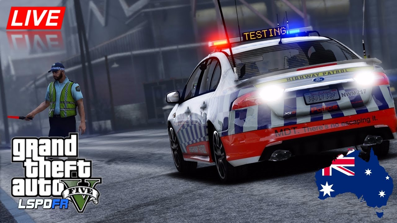 GTA 5 LSPDFR Australia NSWPF Highway Patrol including RBT! (GTA 5