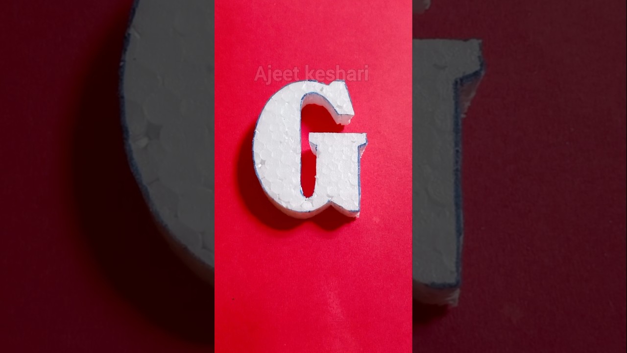 Thermocol Letter G | G Letter Design | Thermocol Craft Ideas 