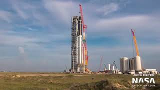 Timelapse of starship stack