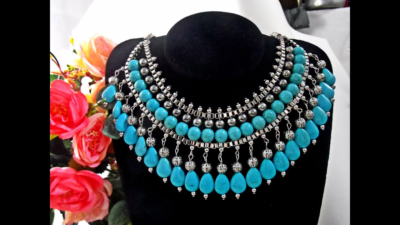 CURSO DE BIJUTERIAS - MAXI COLAR BOHO CHIC E LINDO !!!