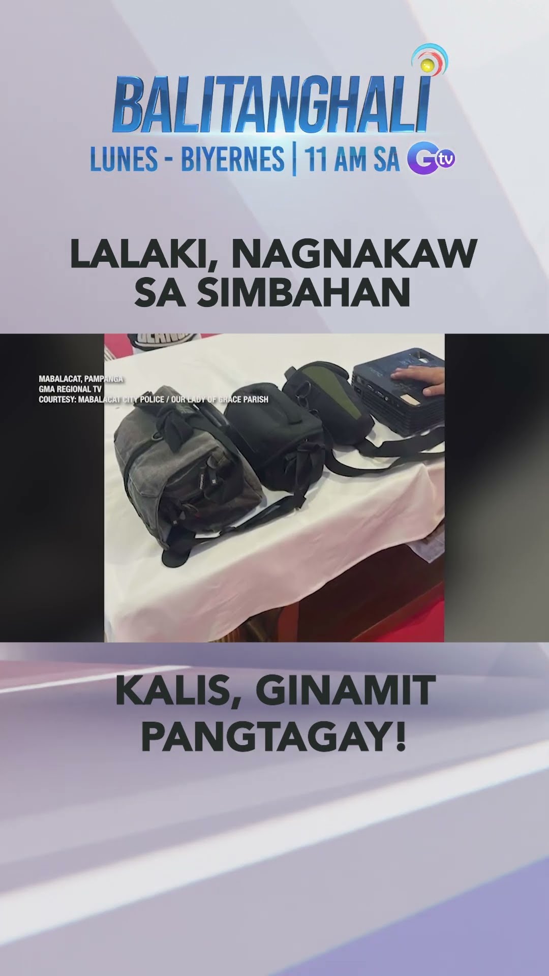 Lalaki, arestado matapos nakawin ang chalice, korona at perang donasyon sa... #shorts | Balitanghali