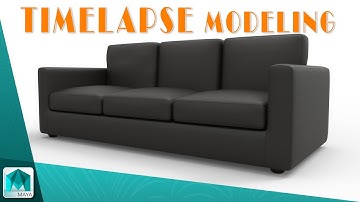 Timelapse MAYA Modeling - Sofa Speedart