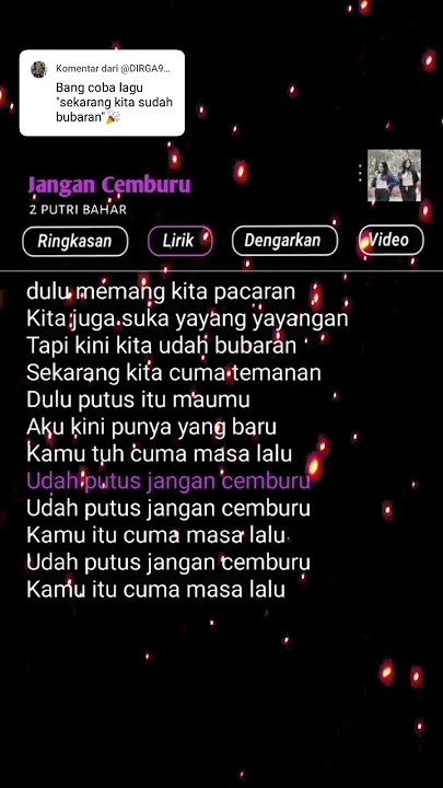 Lirik Lagu Jangan Cemburu 2 Putri Bahar #fypシ #lirik #kanayatn #jangancemburu #lirikgoogle #lirik