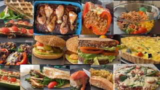 15-Healthy Lunch Or Dinner Recipes- Salmon - Pizza ?- Burger ?- sandwich ?- salad ?- Chicken ?