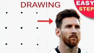 3x3 dots turns into Lionel Messi Drawing || Lionel Messi Drawing