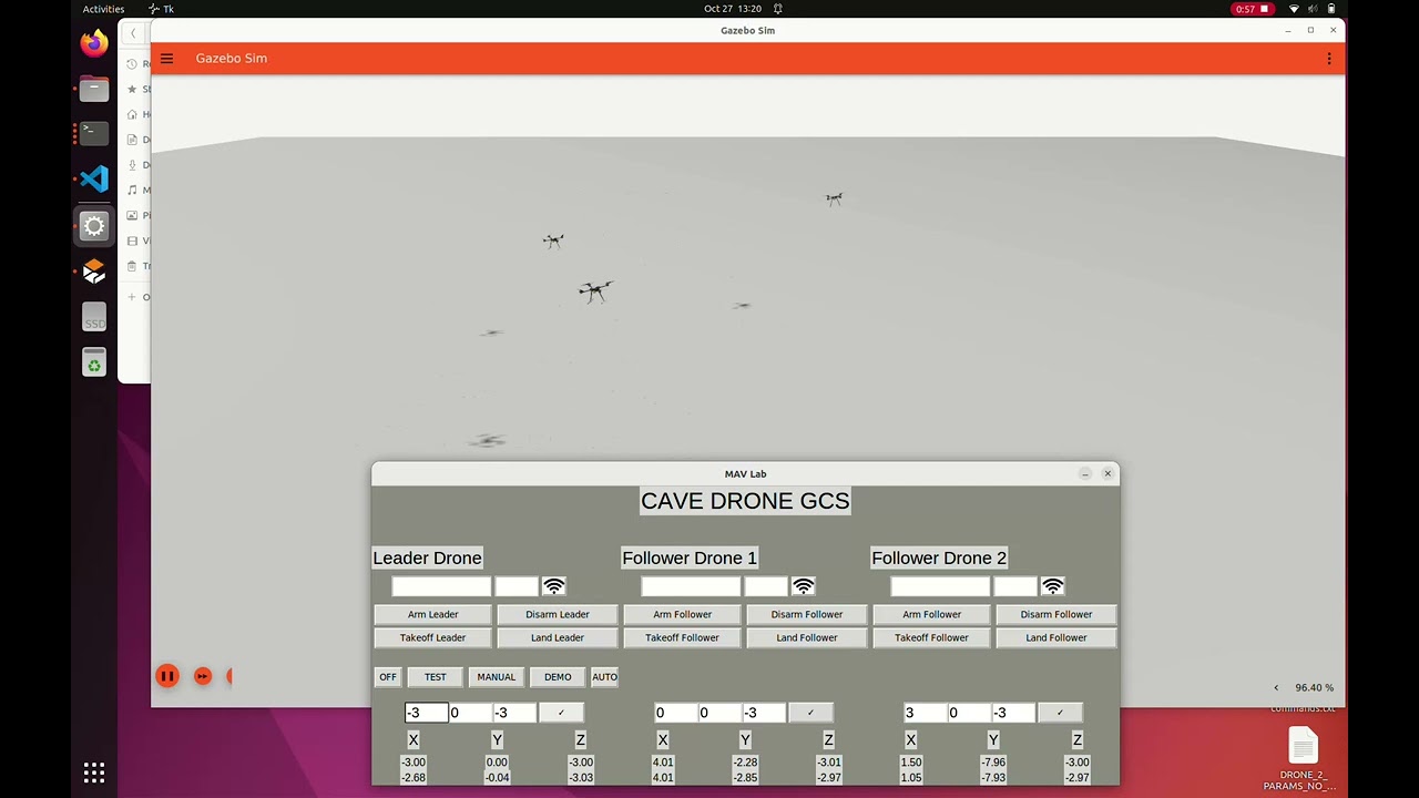 PX4 Gazebo Simulation: Offboard Swarm with Custom Ground Station MAVLink API