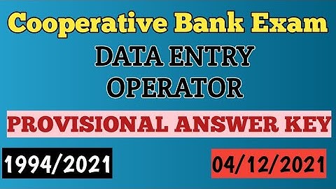 CSEB - Date Entry Operator Provisional Answer Key 2021.Ep:309