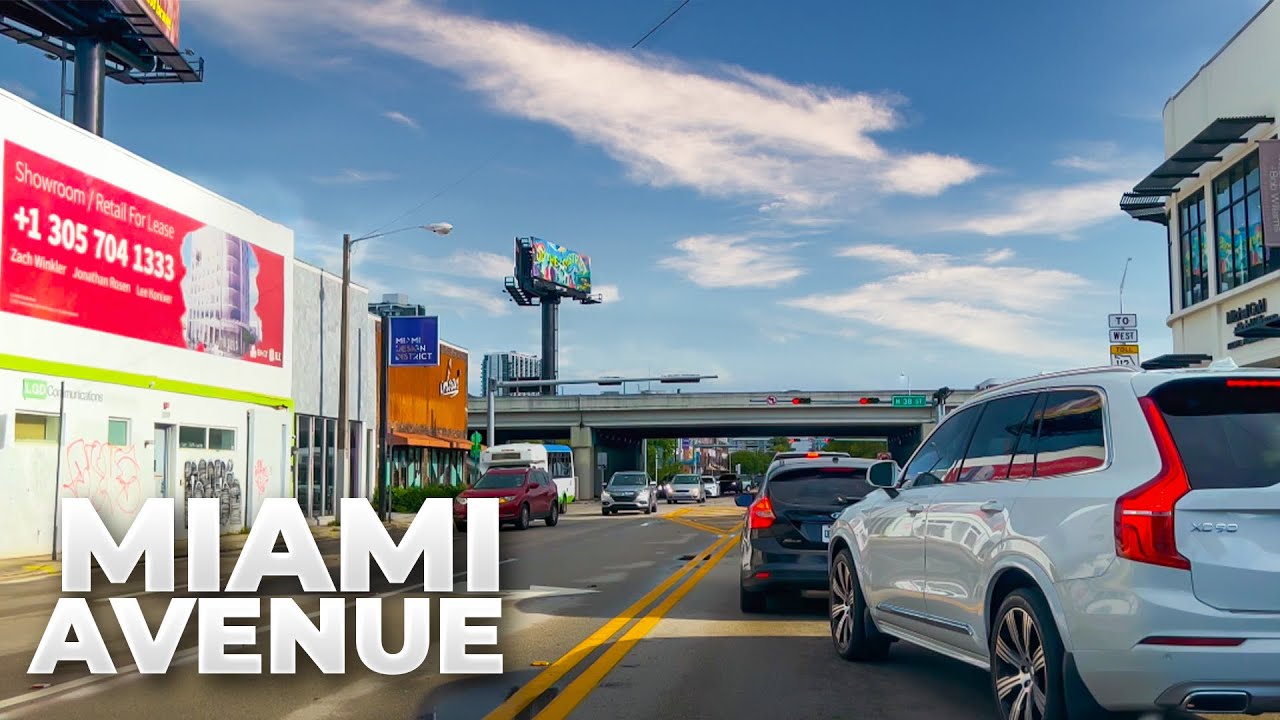 Driving Miami Avenue from North Miami to Downtown in April 2022