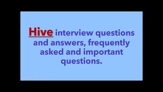 Very Important HIVE Interview Questions and Answers for Big Data,Data Engineering Interview,hadoop