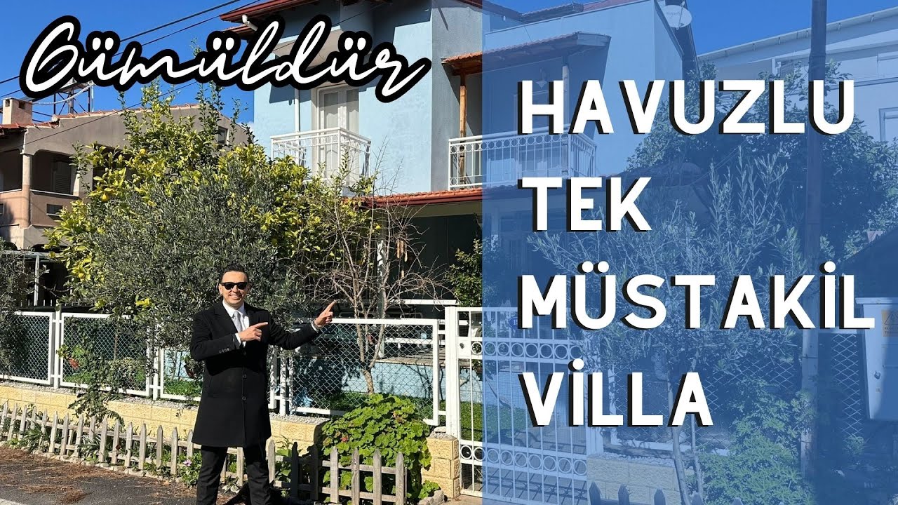 Вдали от городского шума в Гюмюльдюре, Измир! Экскурсия по отдельно стоящей вилле с бассейном.