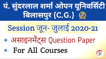 Pssou | Assignment work | June-July 2020-21| How To Download |