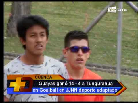 Guayas ganó 14-4 a Tungurahua en Goalball en JJNN deporte adaptado