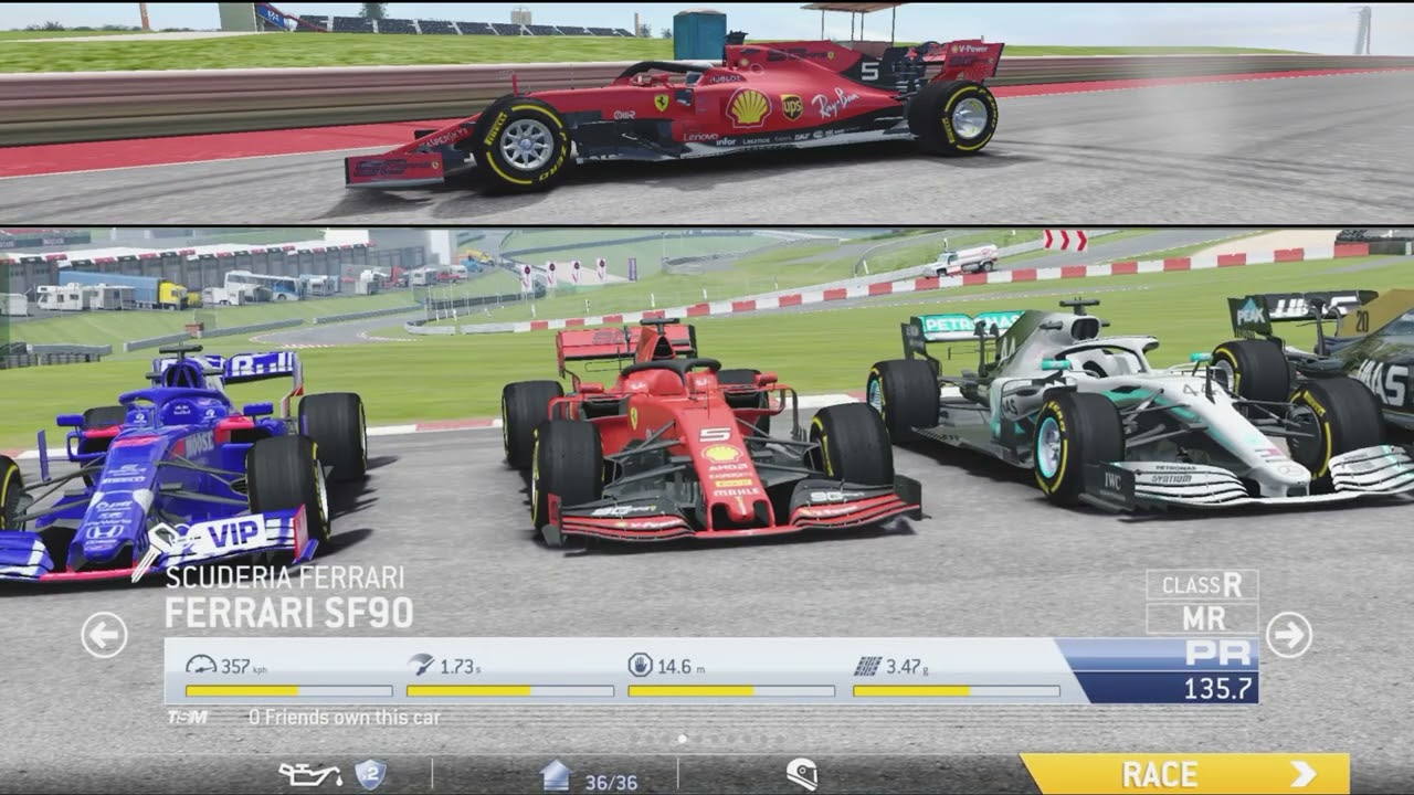 Ferrari SF90 F1 | 2019 Season Champion Series American F1 Track 4 Events  Cockpit + Dual Camera RR3