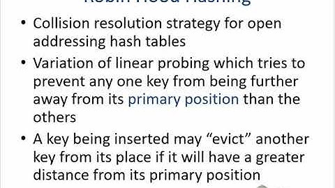 Intro to Robin Hood Hashing