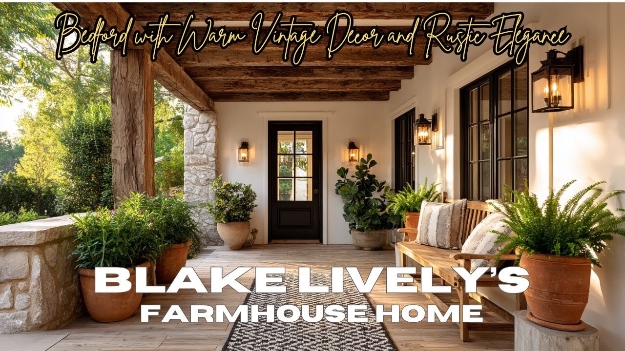 Tour Blake Lively’s Farmhouse Home in Bedford with Warm Vintage Decor and Rustic Elegance