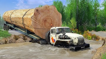 The Hidden Dangers of Logging Routes Will SHOCK You - Spintires Mudrunner 2018
