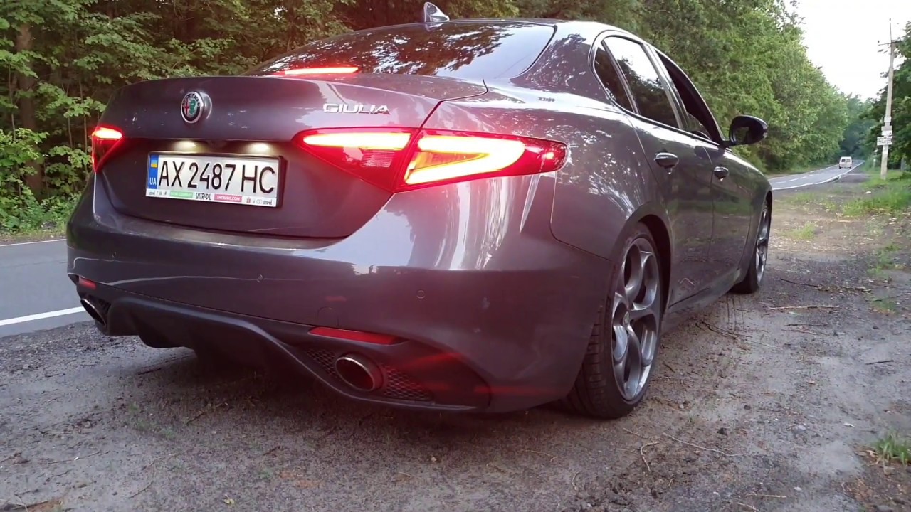 Alfa Romeo Giulia TI exhaust muffler delete YouTube