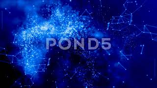 Technological Video - Blue Background With Plexus