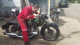 1937 BSA G14 1000cc at Andy Tiernans #07315BSA