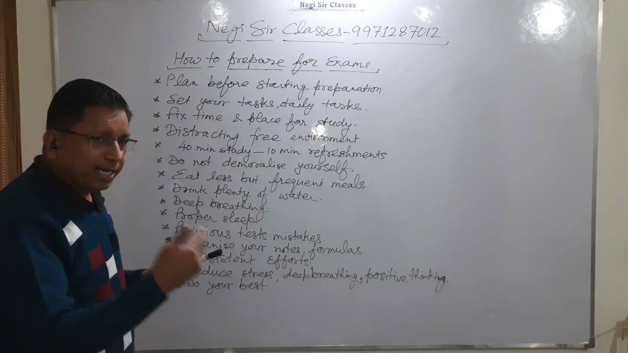 How to prepare for exams,  Negi Sir Classes 99712 87012