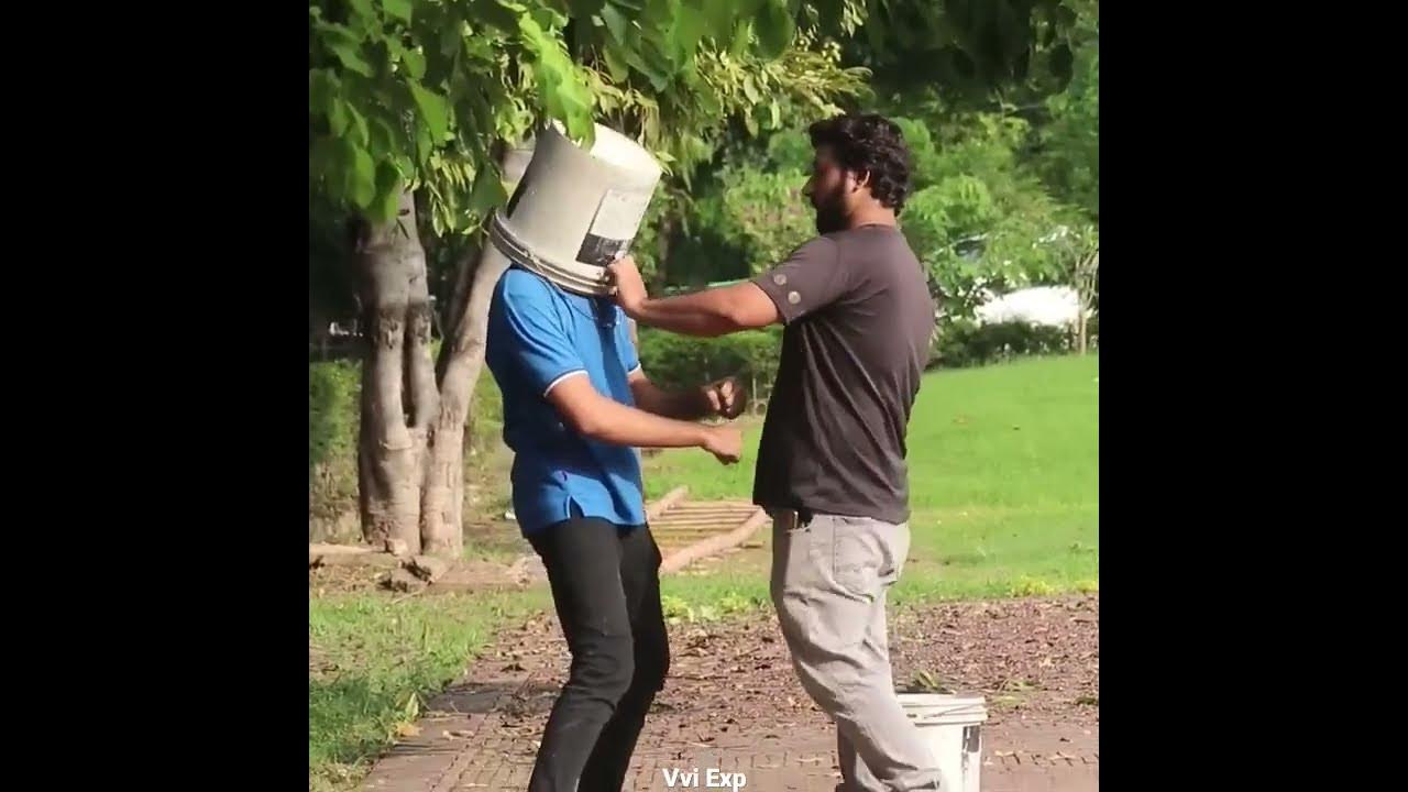 Bucket on head prank